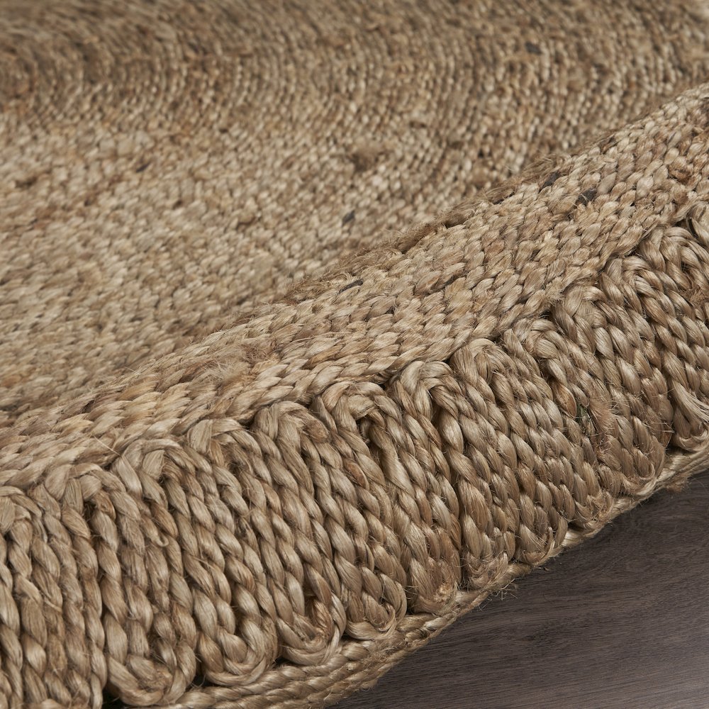 Boutique Jute Jute Area Rug Indoor in Tan/Brown, 7'6" Round