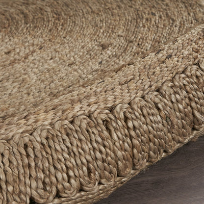 Boutique Jute Jute Area Rug Indoor in Tan/Brown, 7'6" Round