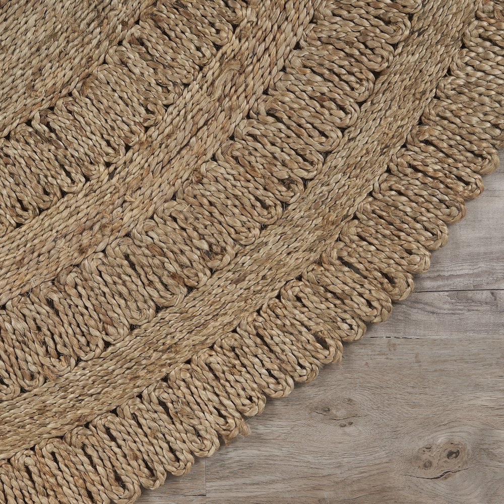 Boutique Jute Jute Area Rug Indoor in Tan/Brown, 7'6" Round