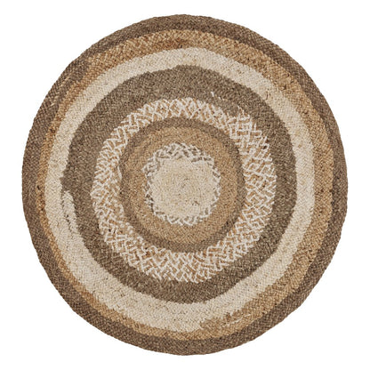 Boutique Jute Jute Area Rug Indoor in Brown/Ivory, 7'6" Round