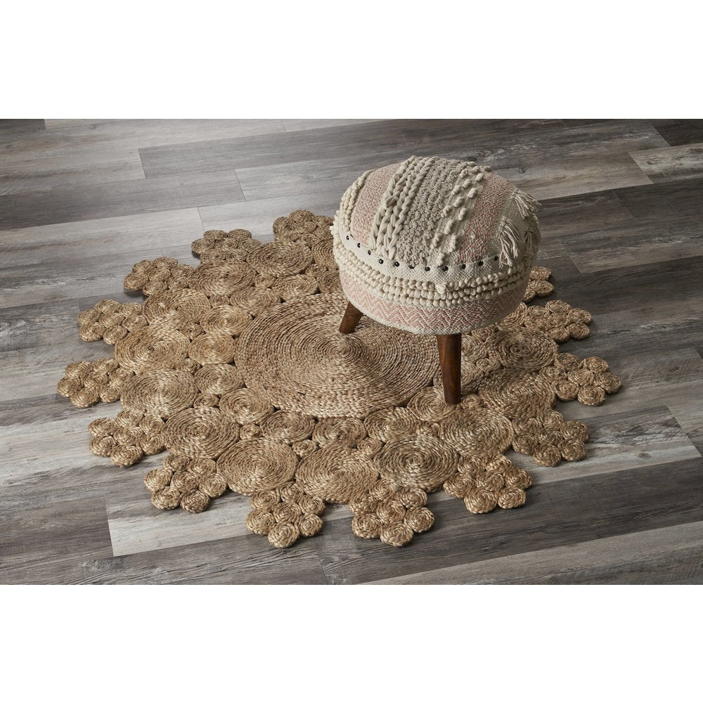 Boutique Jute Jute Area Rug Indoor in Brown/Tan, 7'6" Round