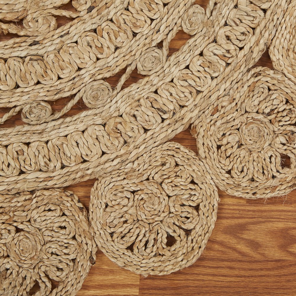 Ox Bay Natural Eclectic Circles All-Natural Jute Indoor Round Area Rug