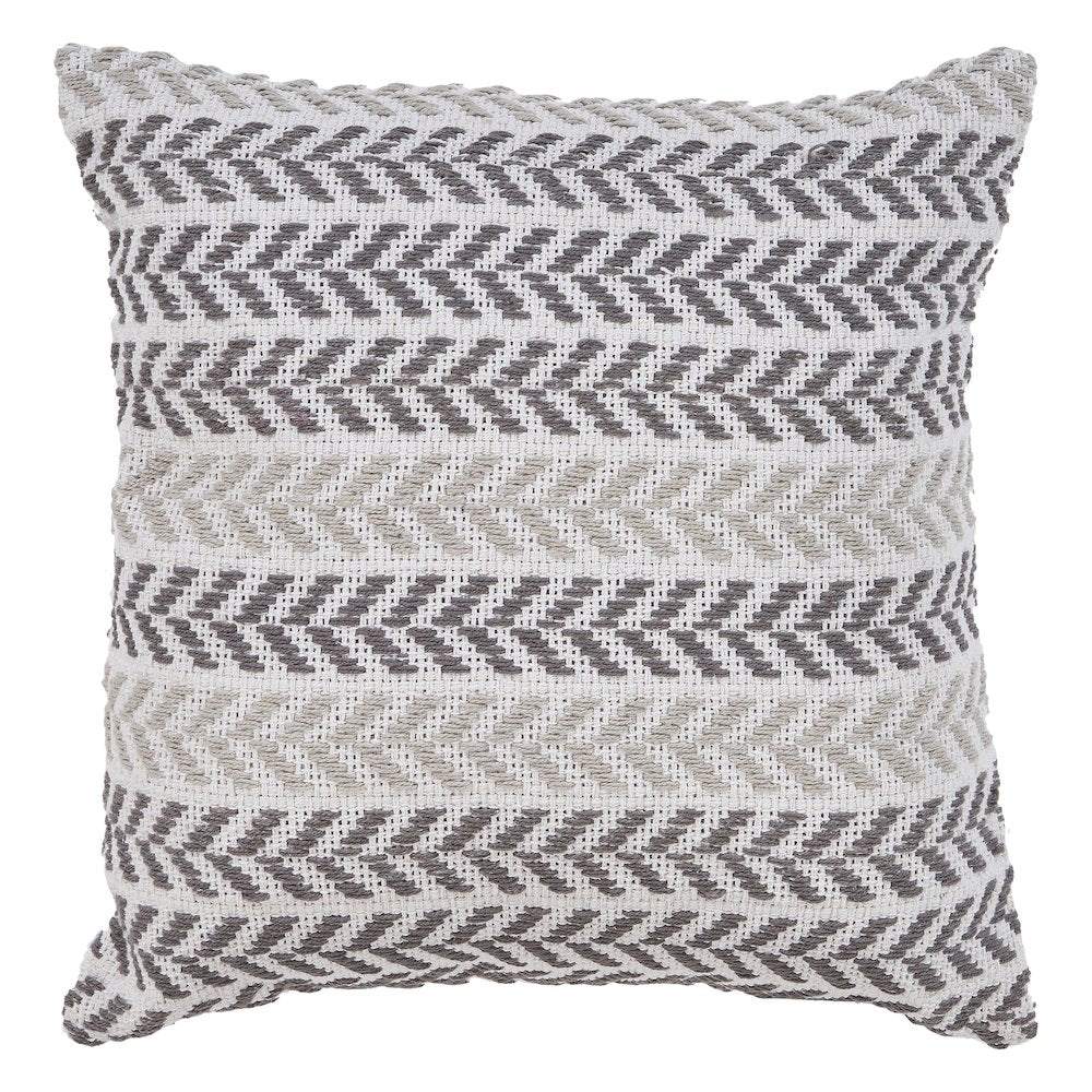 Altair  Cotton Pillow Set of 2 in Gray/Ivory, 18" x 18"