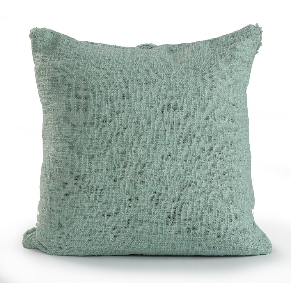 Reese Cotton Pillow Set of 2 in Green, 18" x 18"