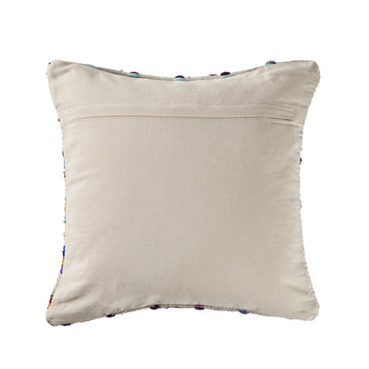 Chindi Cotton Blend Pillow Set of 2 in Multicolored/Tan, 20" x 20"