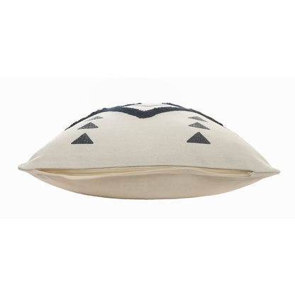 Avant-garde Cotton Pillow Set of 2 in Cream/Black, 20" x 20"