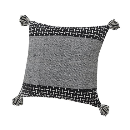 Elevate Cotton Pillow Set of 2 in Black/Gray, 20" x 20"