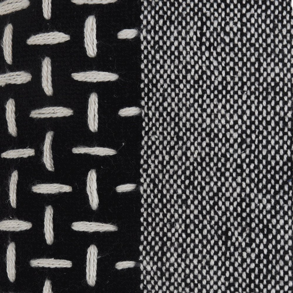 Elevate Cotton Pillow Set of 2 in Black/Gray, 20" x 20"