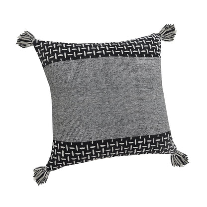 Elevate Cotton Pillow Set of 2 in Black/Gray, 20" x 20"