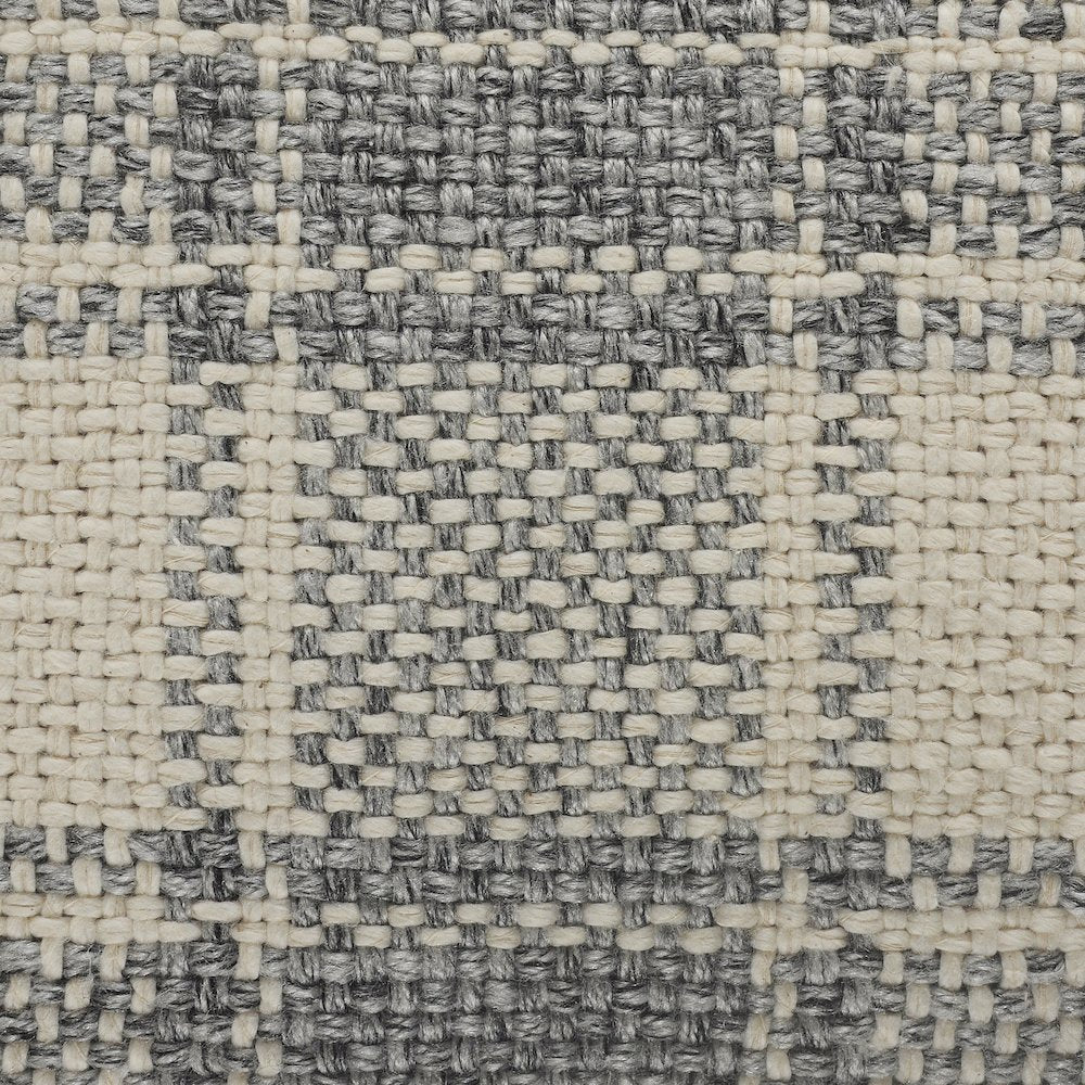 Drew Cotton Blend Pillow Set of 2 in Ivory/Gray, 20" x 20"