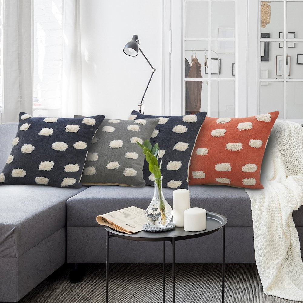 Zeal Cotton Pillow Set of 2 in Blue/White, 20" x 20"