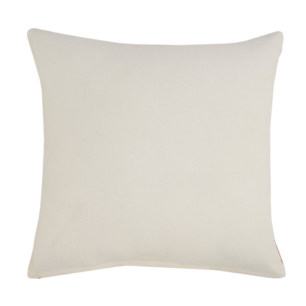 Zeal Cotton Pillow Set of 2 in Orange/White, 20" x 20"