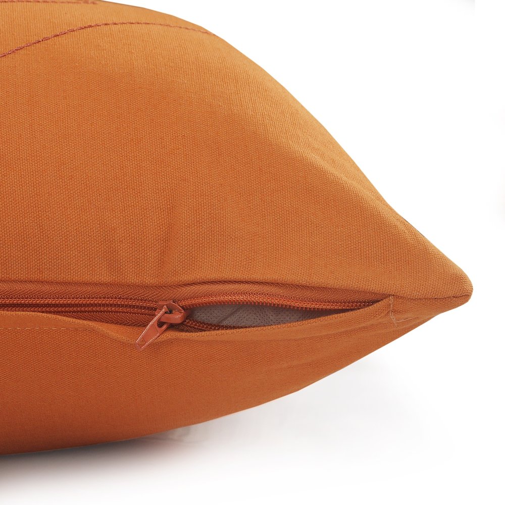 Sundaze Cotton Pillow Set of 2 in Orange, 20" x 20"