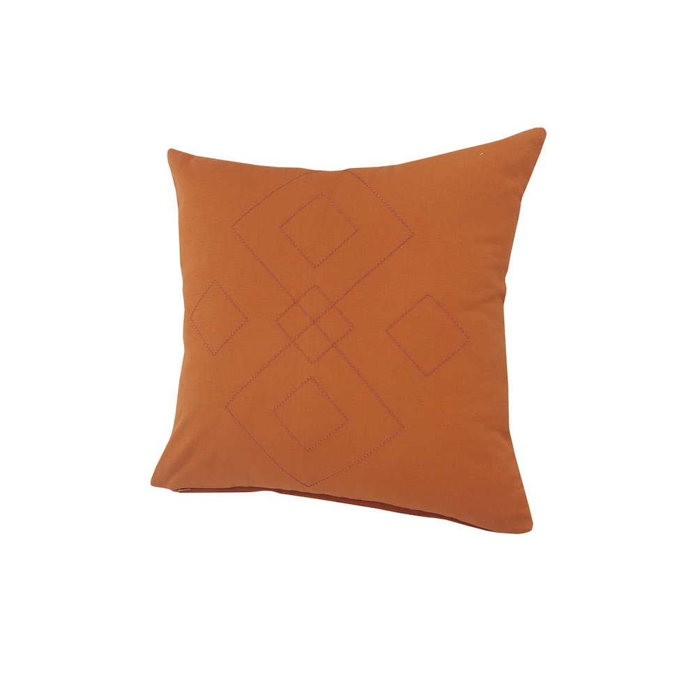 Sundaze Cotton Pillow Set of 2 in Orange, 20" x 20"
