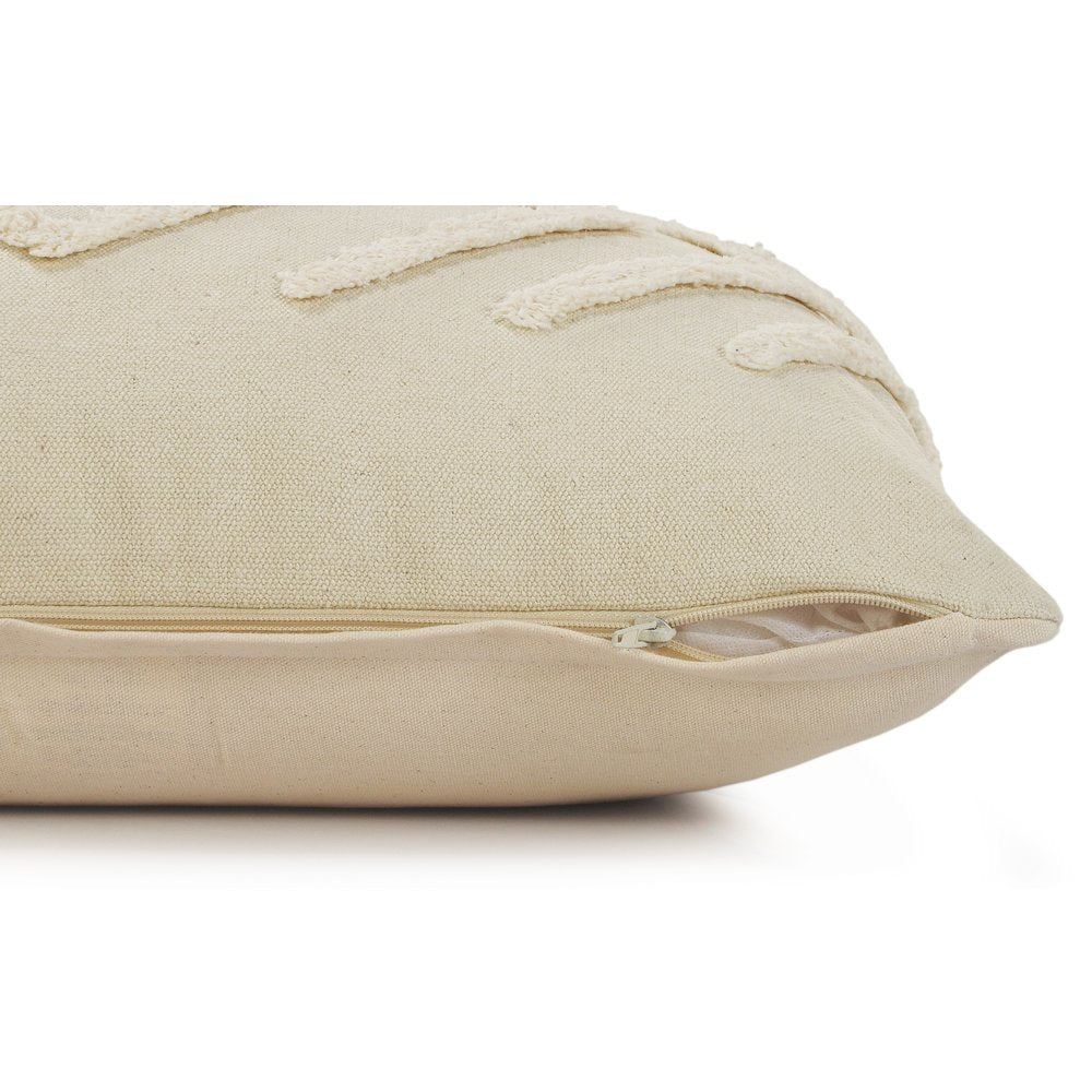 Oslo Cotton Pillow Set of 2 in Cream/White, 20" x 20"