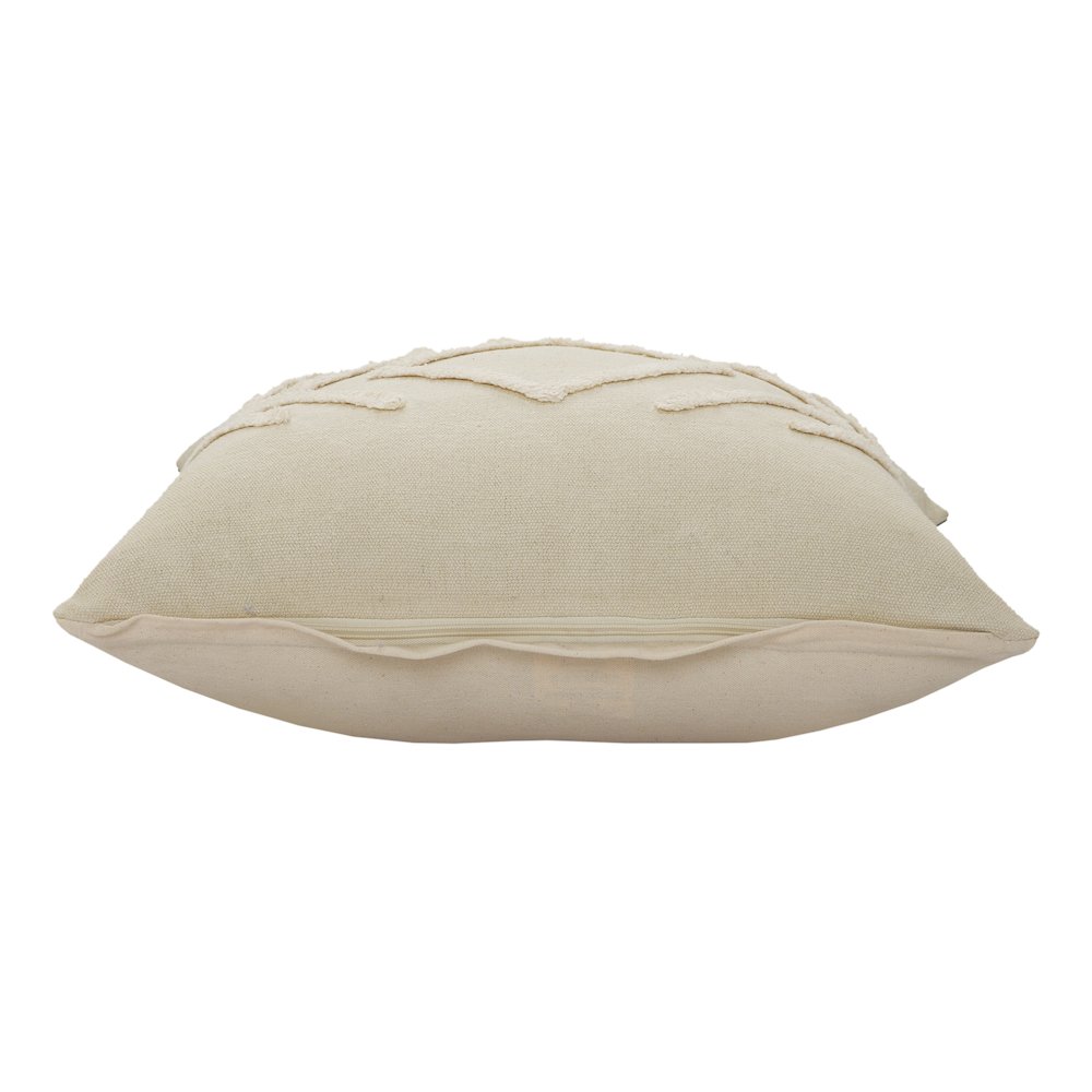Oslo Cotton Pillow Set of 2 in Cream/White, 20" x 20"