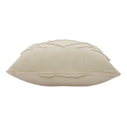 Oslo Cotton Pillow Set of 2 in Cream/White, 20" x 20"