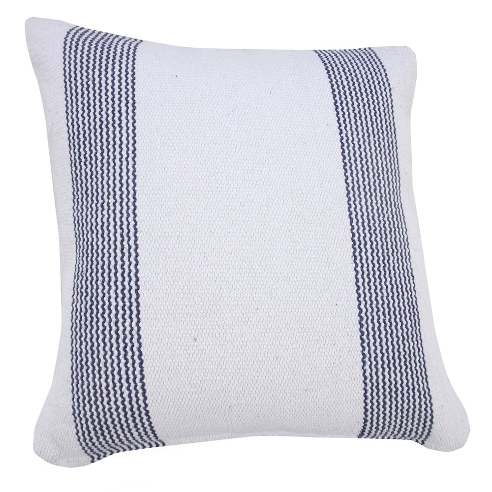 Cabana Cotton Pillow Set of 2 in Blue/White, 20" x 20"