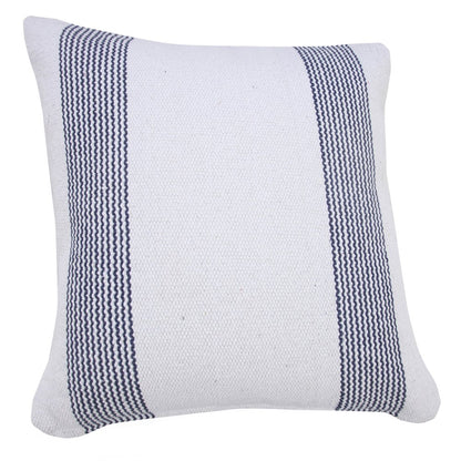 Cabana Cotton Pillow Set of 2 in Blue/White, 20" x 20"