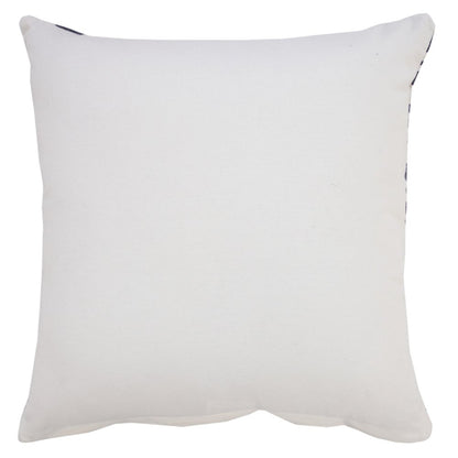 Zion Cotton Pillow Set of 2 in White/Blue, 20" x 20"