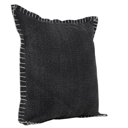 Vital  Cotton Pillow Set of 2 in Black, 20" x 20"