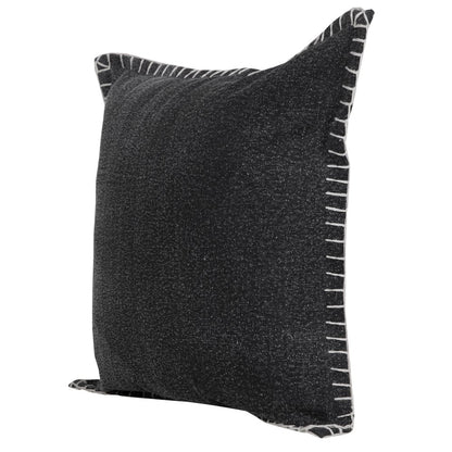 Vital  Cotton Pillow Set of 2 in Black, 20" x 20"