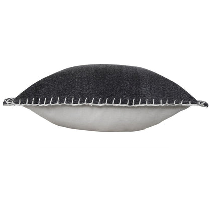 Vital  Cotton Pillow Set of 2 in Black, 20" x 20"