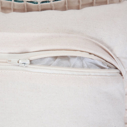 Vital Cotton Pillow Set of 2 in Green, 20" x 20"