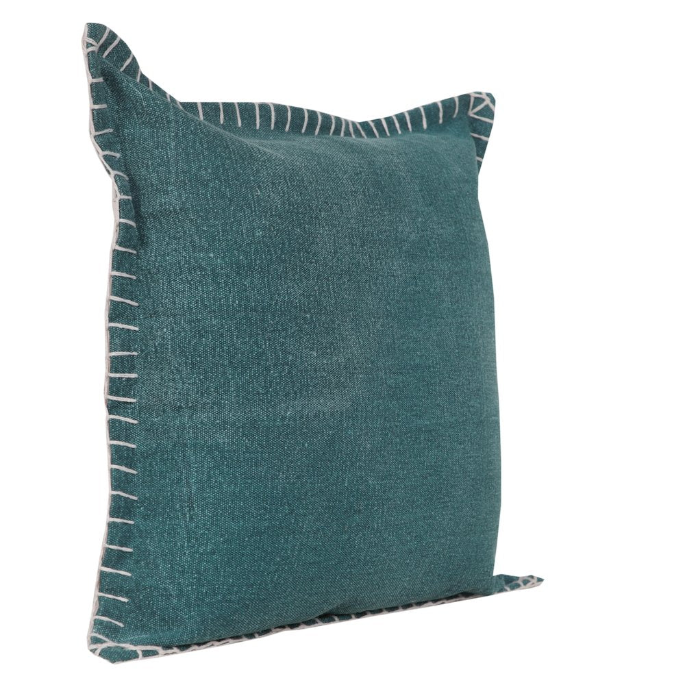 Vital Cotton Pillow Set of 2 in Green, 20" x 20"