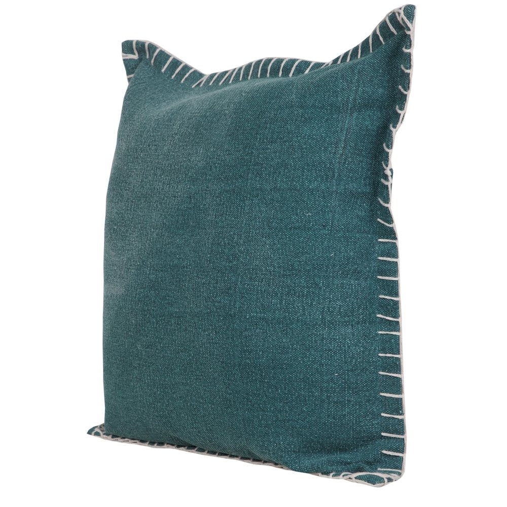Vital Cotton Pillow Set of 2 in Green, 20" x 20"