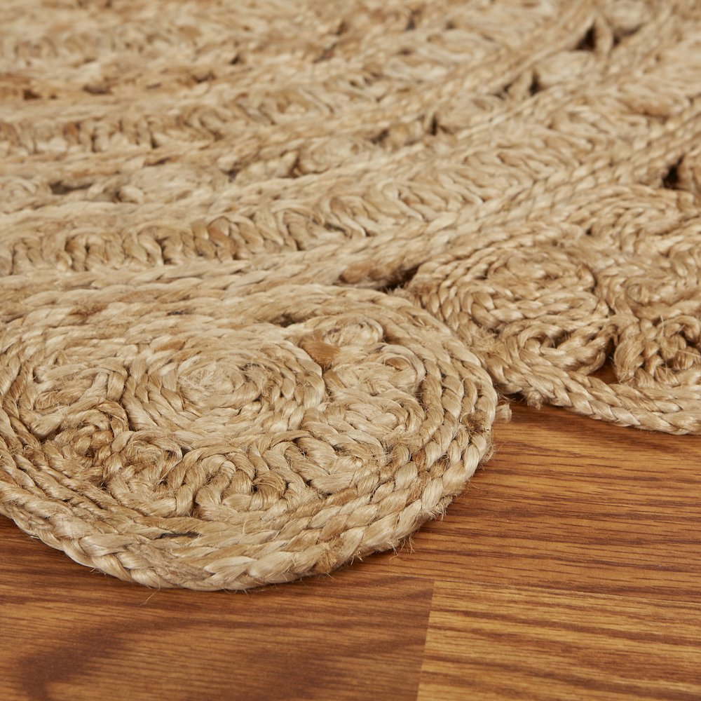 Ox Bay Natural Eclectic Circles All-Natural Jute Indoor Round Area Rug