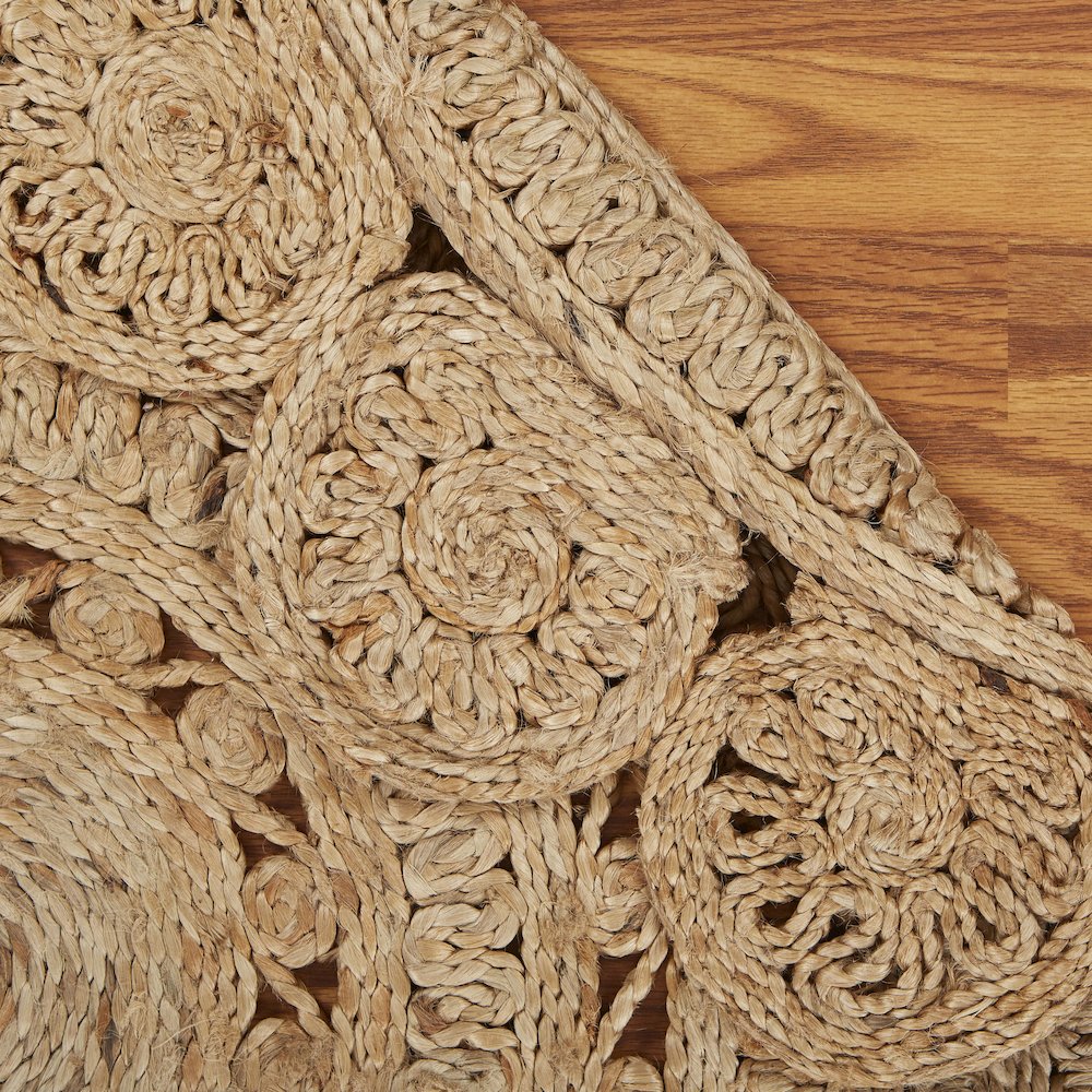 Ox Bay Natural Eclectic Circles All-Natural Jute Indoor Round Area Rug