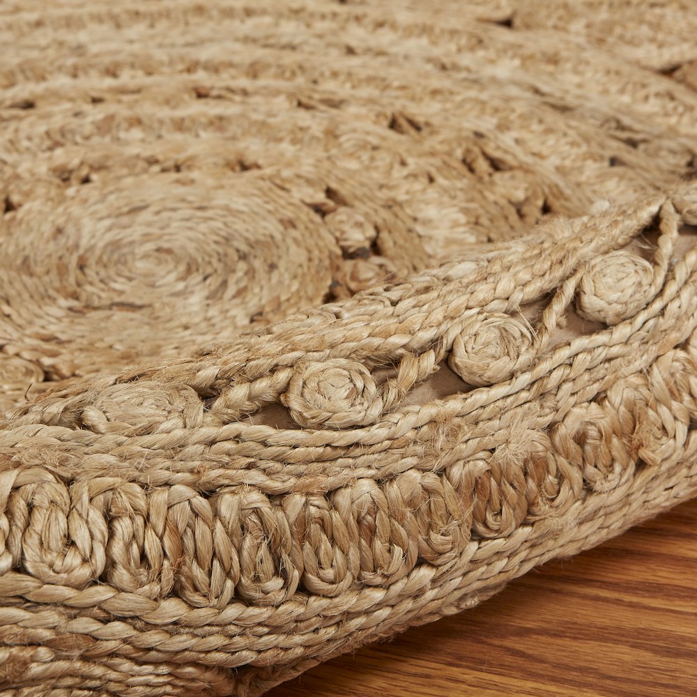 Ox Bay Natural Eclectic Circles All-Natural Jute Indoor Round Area Rug