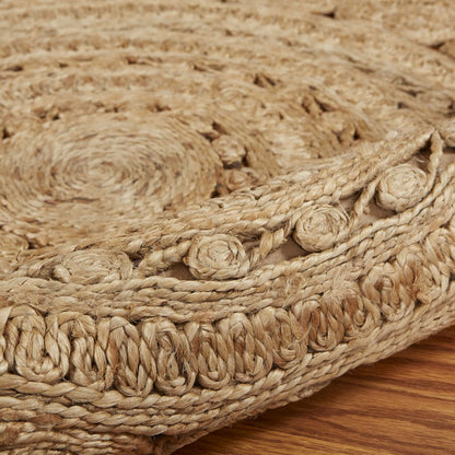 Ox Bay Natural Eclectic Circles All-Natural Jute Indoor Round Area Rug