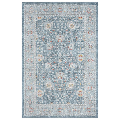 Antiquity Durable Performance Area Rug Outdoor in Blue, 6'6" x 9'