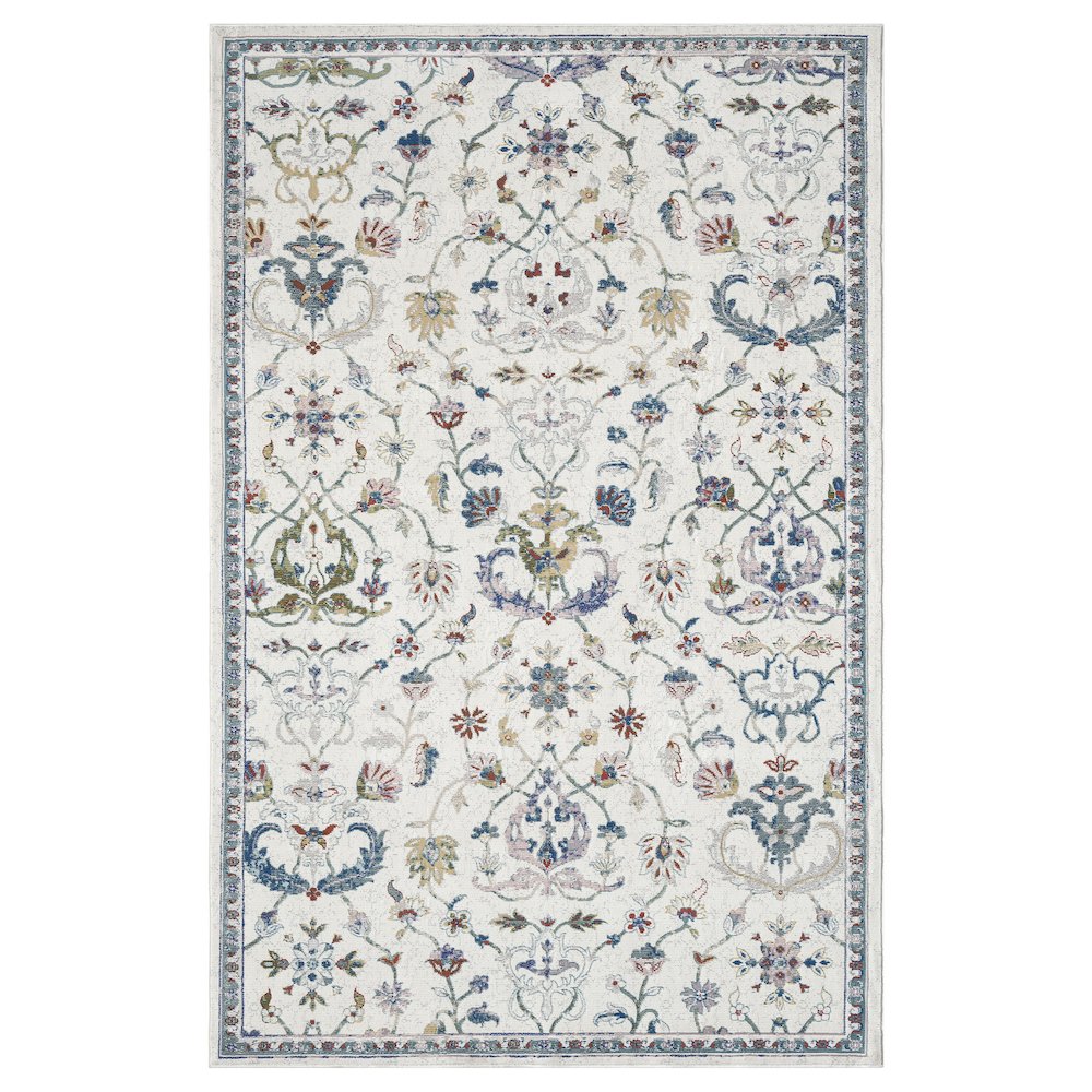 Gala Durable Performance Area Rug Indoor in Ivory/Blue, 8'9" x 11'9"