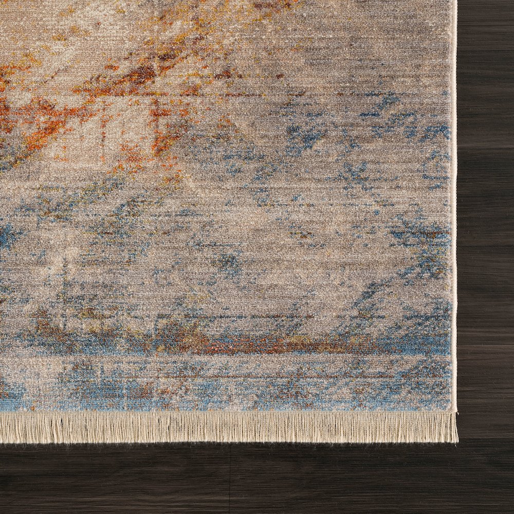 Holi Durable Performance Area Rug Indoor in Gray/Blue, 5' x 8'