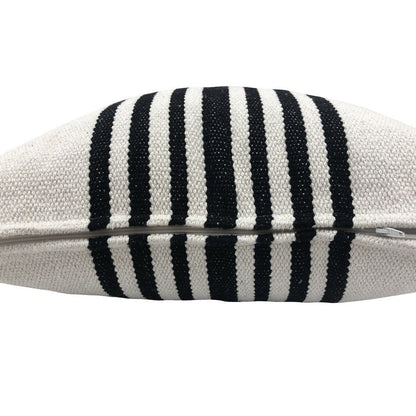 Elevate Cotton Pillow Set of 2 in White/Black, 22" x 22"