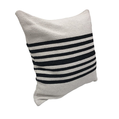 Elevate Cotton Pillow Set of 2 in White/Black, 22" x 22"