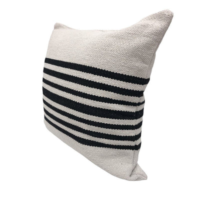 Elevate Cotton Pillow Set of 2 in White/Black, 22" x 22"