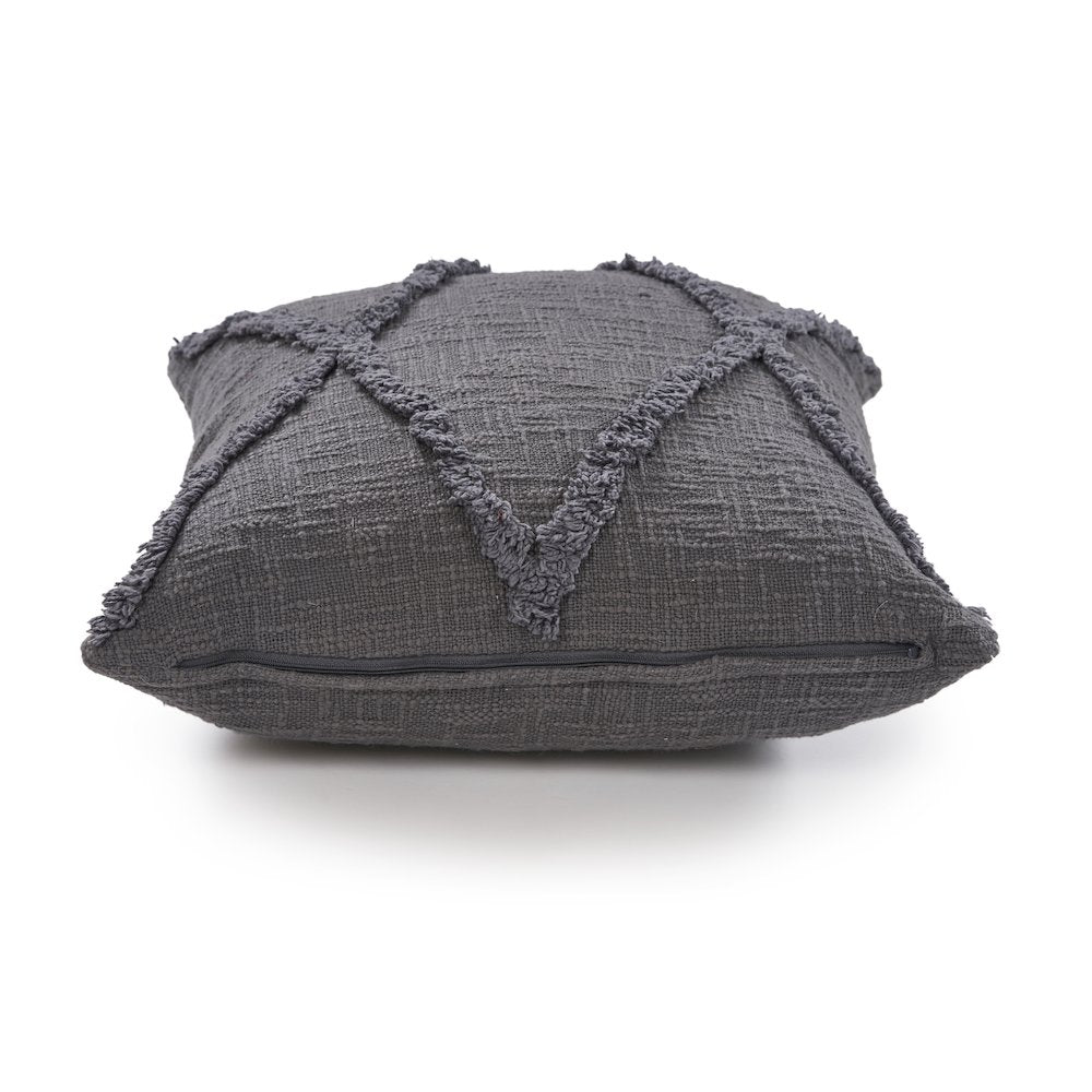 Reese Cotton Pillow Set of 4 in Gray, 20" x 20"