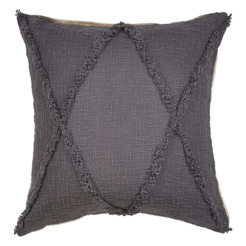 Reese Cotton Pillow Set of 4 in Gray, 20" x 20"