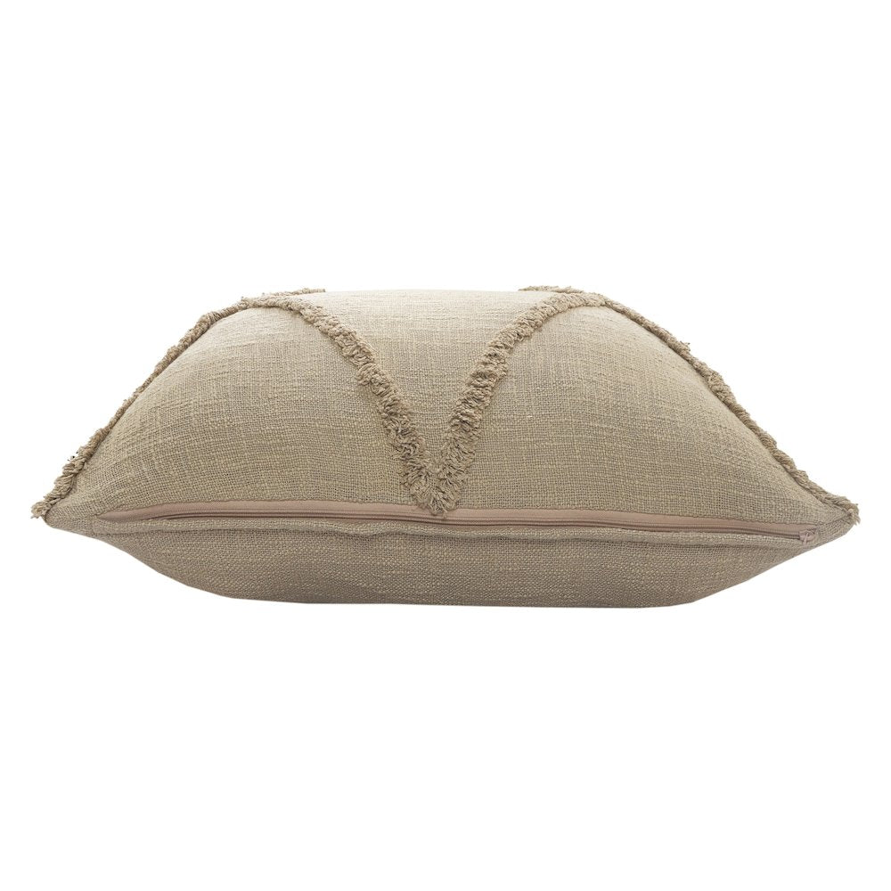 Reese Cotton Pillow Set of 2 in Brown, 20" x 20"