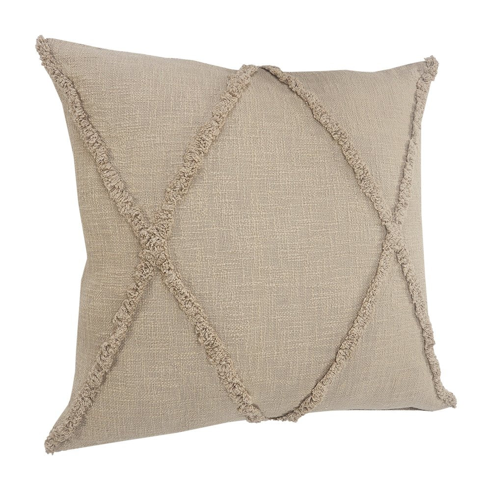 Reese Cotton Pillow Set of 2 in Brown, 20" x 20"
