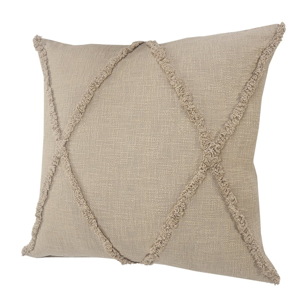 Reese Cotton Pillow Set of 2 in Brown, 20" x 20"