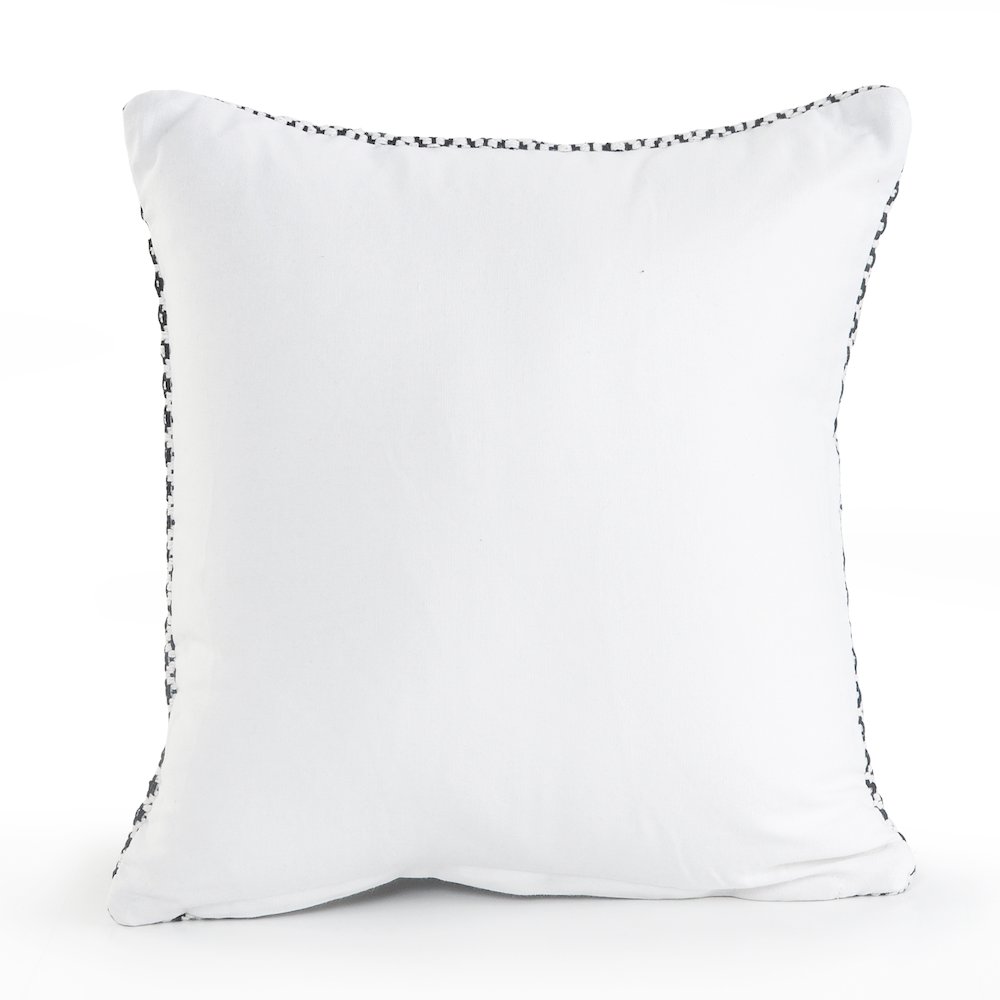 Insignia Cotton Pillow Set of 4 in Gray/Ivory, 18" x 18"
