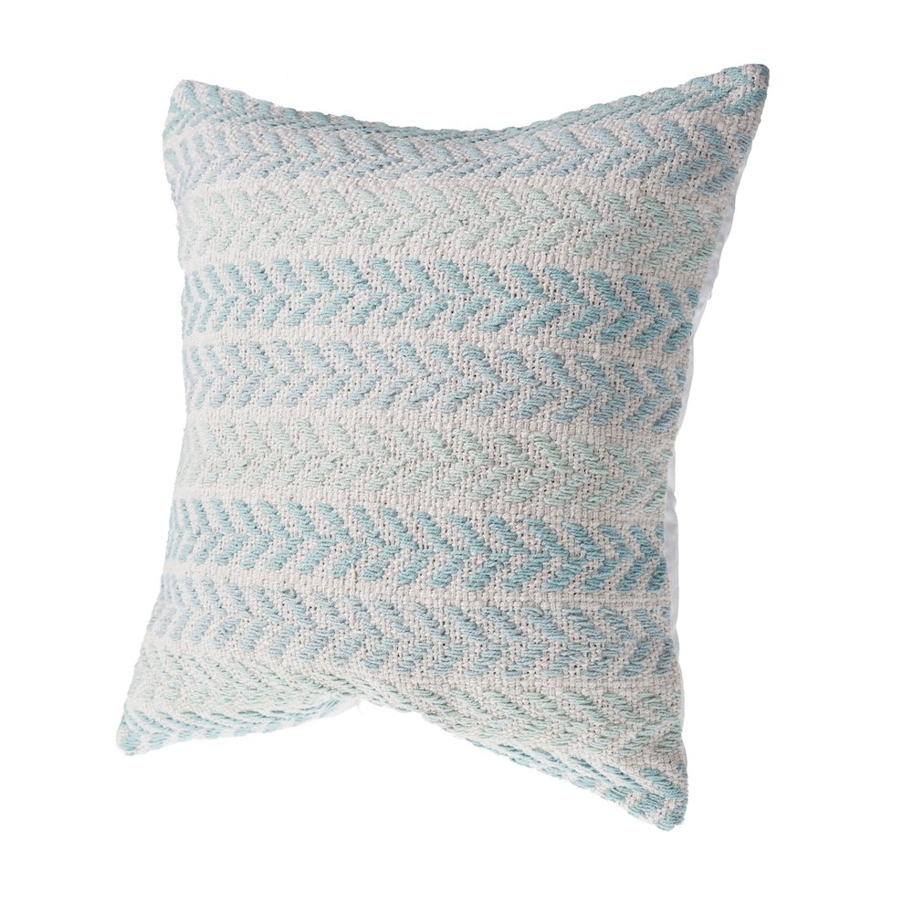 Altair  Cotton Pillow Set of 2 in Blue/Gray, 18" x 18"