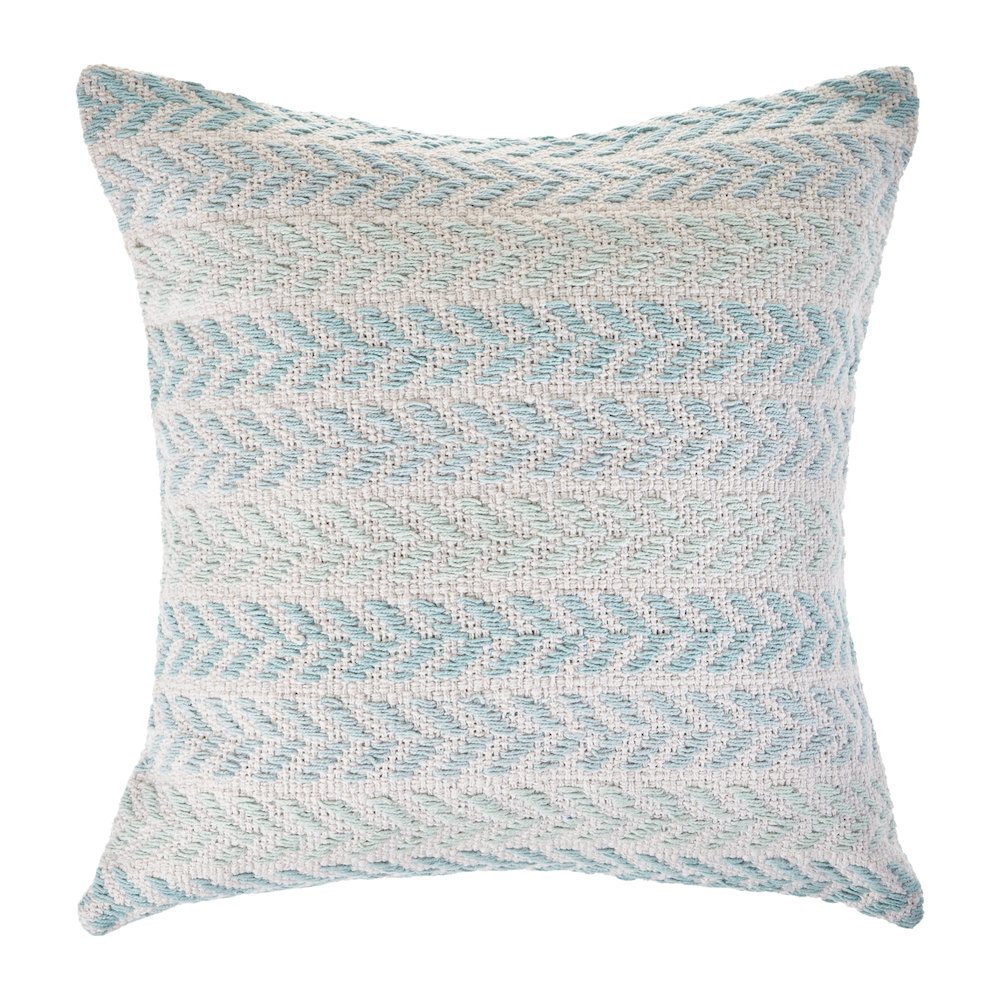 Altair  Cotton Pillow Set of 2 in Blue/Gray, 18" x 18"