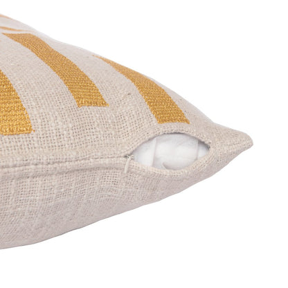 Stacy Garcia  Cotton Blend Poly Filled Pillow in Yellow/Ivory, 24" x 24"