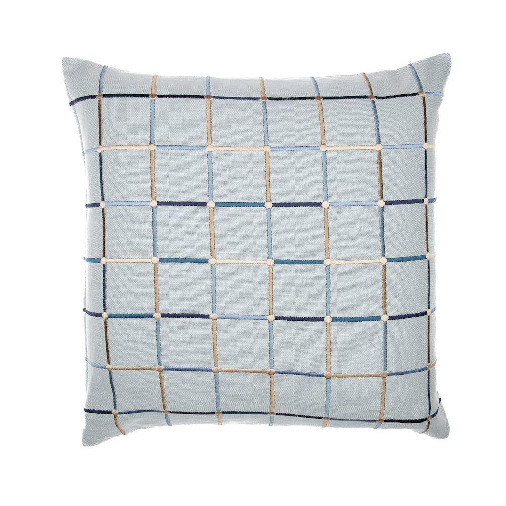 Stacy Garcia  Cotton Blend Poly Filled Pillow in Blue/Multicolored, 24" x 24"